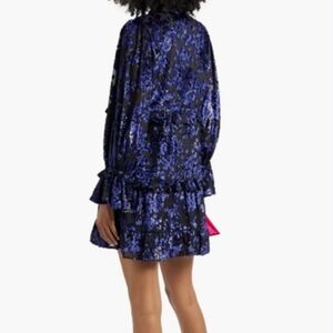 Elegant Blue and Black Women's Dress